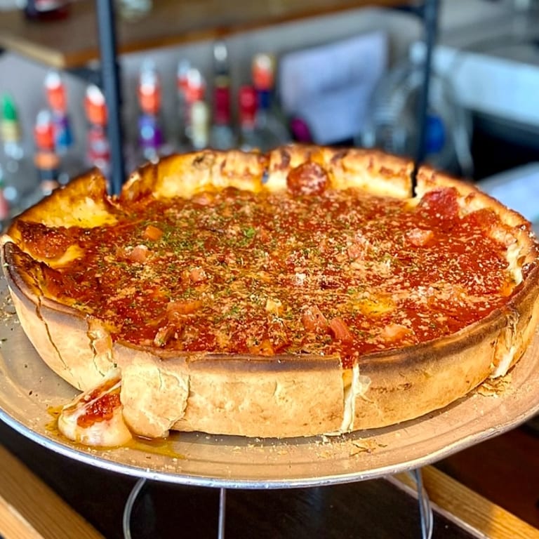 Indulge in Deep Dish Pizza