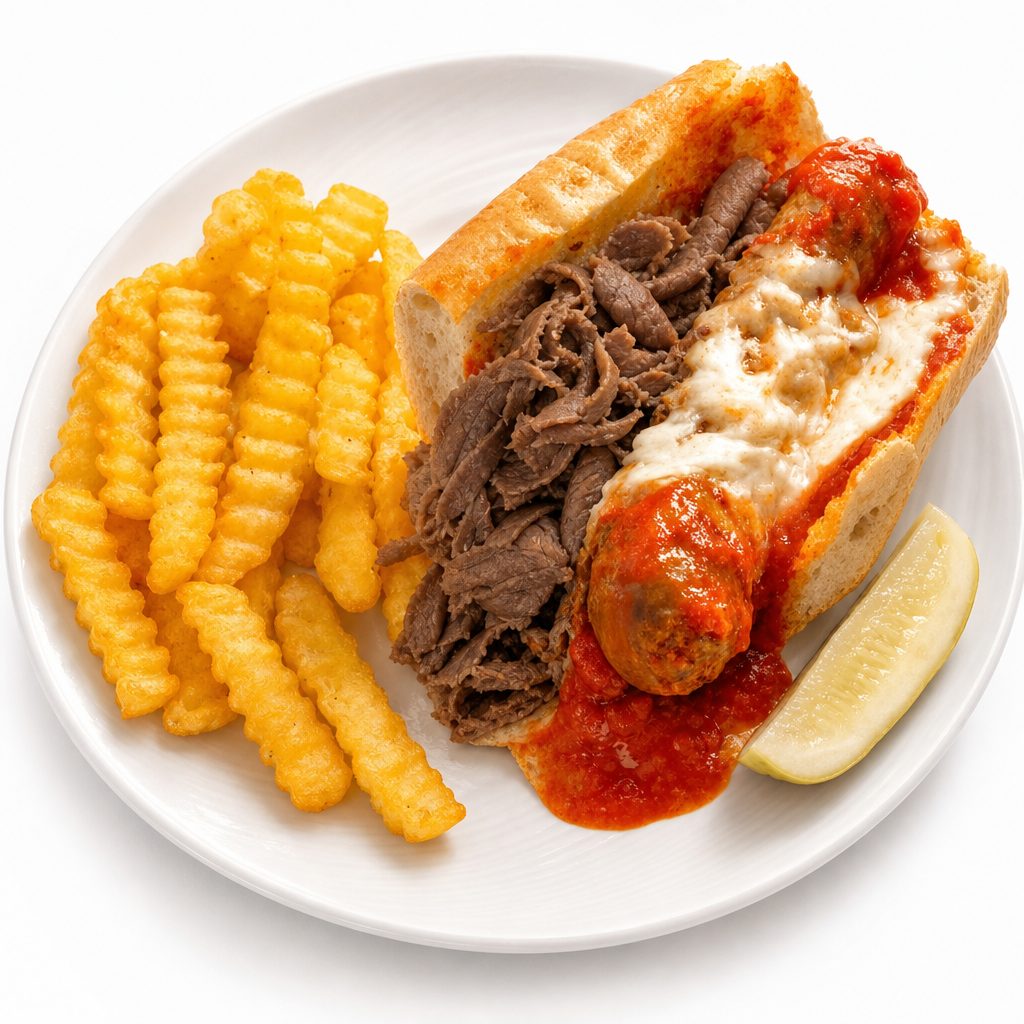 Papa's Beef Combo Sandwich.