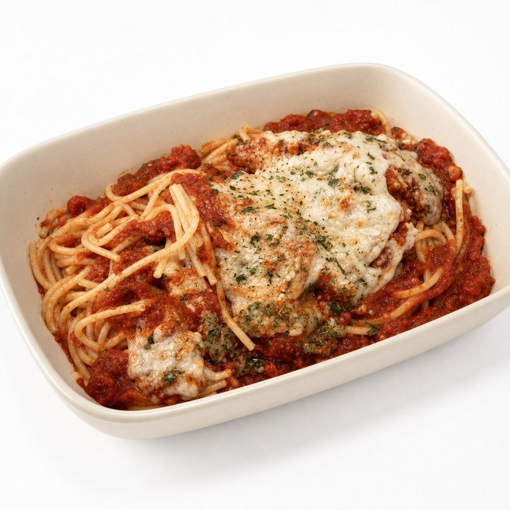 Chicken Parmesan Pasta.