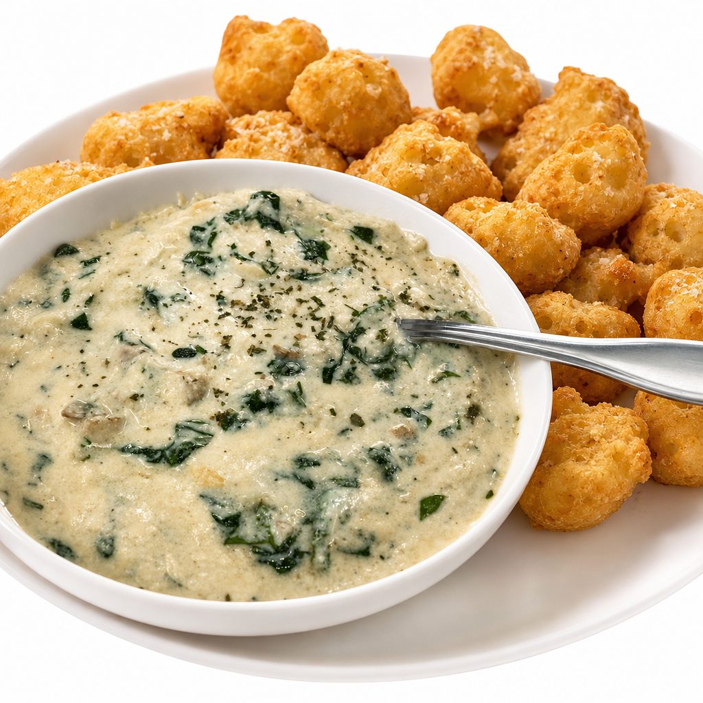 Spinach, Artichoke, and Bacon Dip.