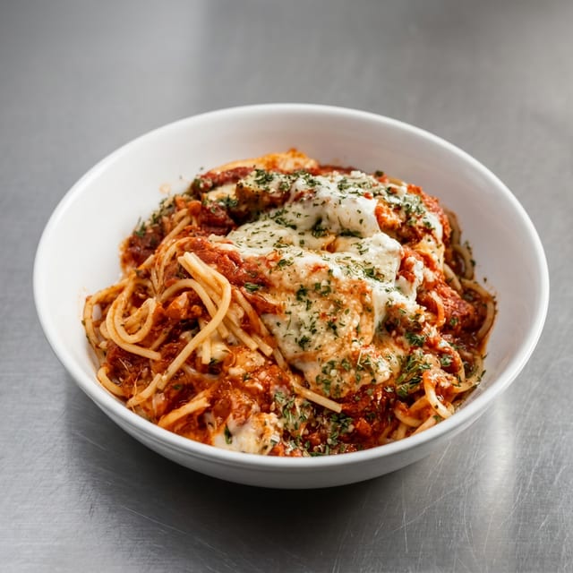 Chicken Parmesan Pasta.