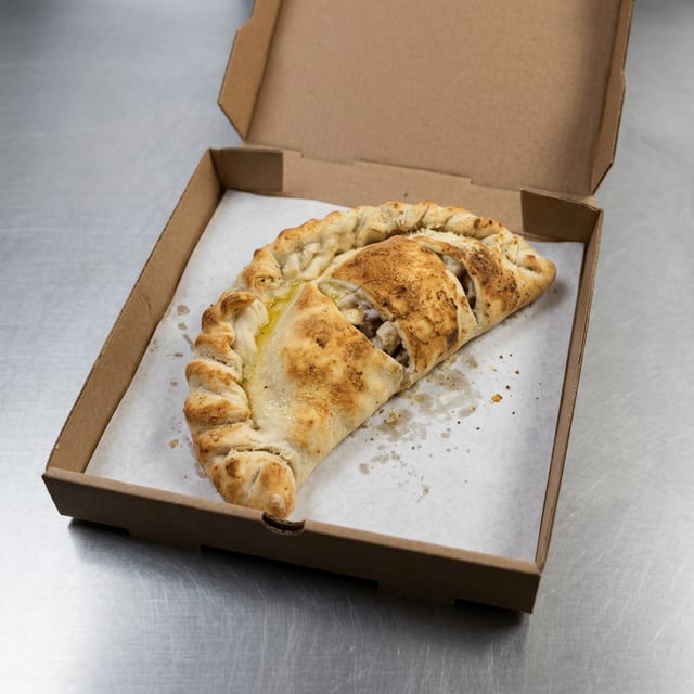 Chicken Alfredo Calzone.